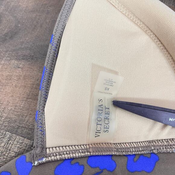 Victoria's Secret Push Up Bikini Top Gray Purple Animal‎ Print Size XS - Picture 5 of 5